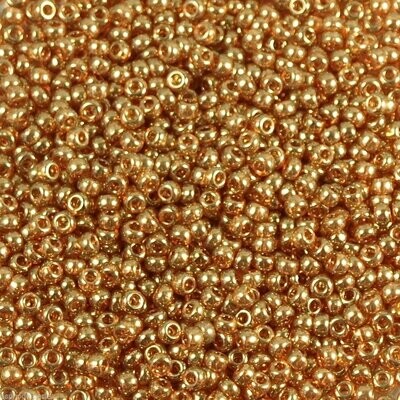 10 g de perles de rocaille Topaz Gold Lustre 311 taille 11