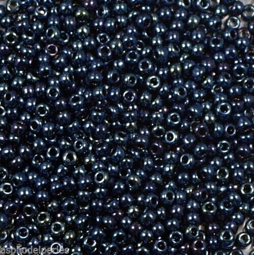 10 g de perles de rocaille bleu hématite 456 taille 11 Mijuki