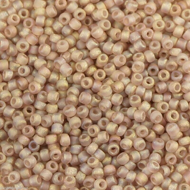10 g de perles de rocaille  Light Amethyst Matte AB F256B taille 11