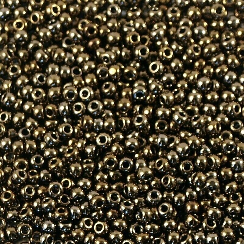 10 g de perles de rocaille Brown iris 458 taille 11