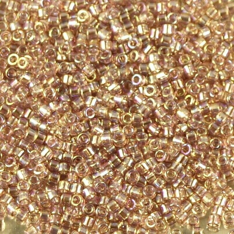 7,2 g de perles délicas ref 0173 transparent smoky amethyst AB taille 11