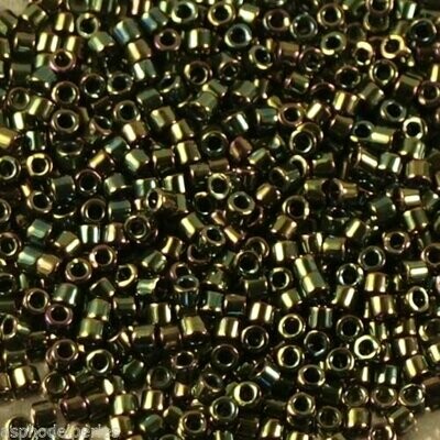 7,2 g de perles délicas Metallic forest green iris ref 003 taille 11