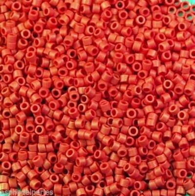 7,2 g de perles délicas ref 0753 taille 11 Matte opaque red