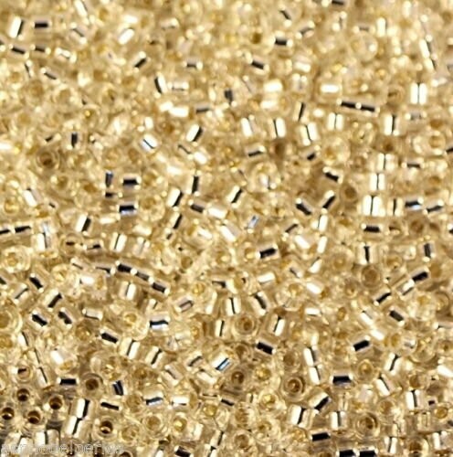 7,2 g de perles délicas ref 0041 silver lined crystal taille 11