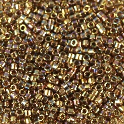 7,2 g de perles délicas transparent root beer AB ref 0180 taille 11