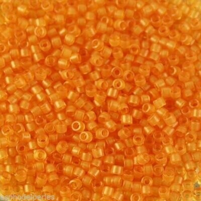 7,2 g de délicas Dyed Semi Matte transparent red orange AB Ref0781 Taille 11