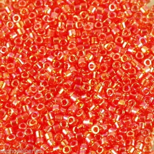 7,2 g de perles délicas ref 0172 transparent red AB  taille 11