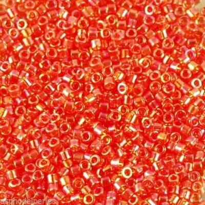 7,2 g de perles délicas ref 0172 transparent red AB taille 11