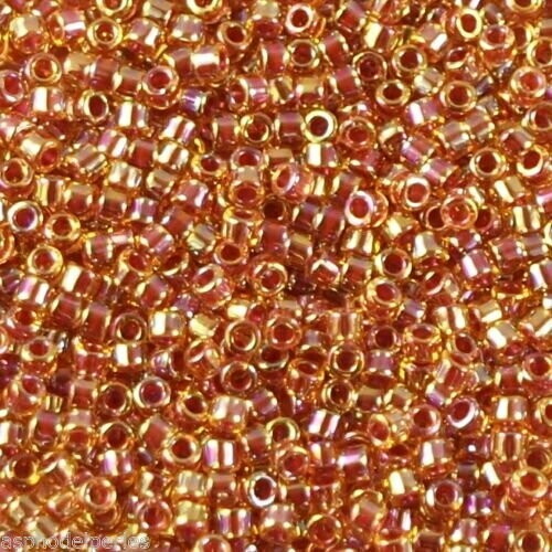 7,2 g de perles délicas ref 0088 Berry lined light topaz AB taille 11