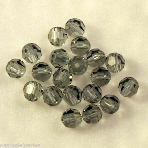 20 perles rondes à facettes 5000  en cristal de Swarovski 4 mm Indian sapphire