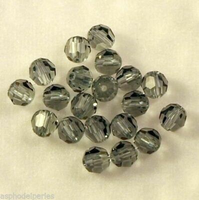20 perles rondes à facettes 5000 en cristal de Swarovski 4 mm Indian sapphire