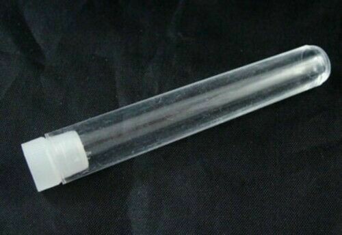 10 TUBES EN PLASTIQUE transparent 12 x 74,5 mm