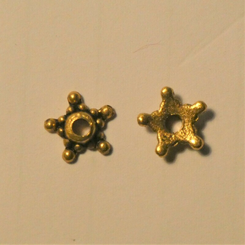 20 intercalaires étoile dorés 9 mm