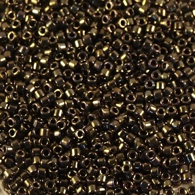 7,2 g de perles délicas Metallic brown iris ref 0007 taille 11