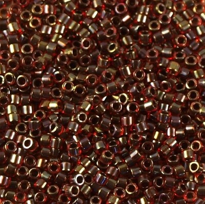 7,2 g de perles délicas ref 0297 Garnet lined ruby AB taille 11