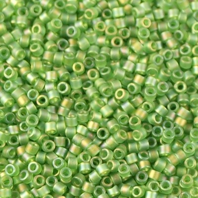 7,2 g de perles délicas ref 0858 Matte transparent green AB Taille 11