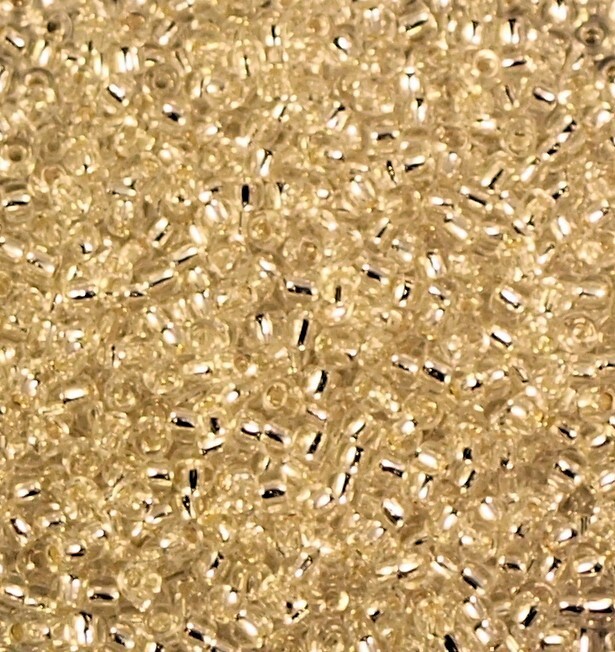 10 g de perles de rocaille Silverlined  001 taille 11