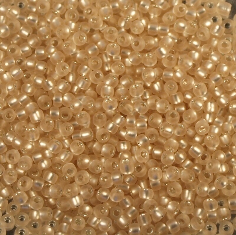 10 g de perles de rocaille Silverlined Champagne Matte F012A taille 11