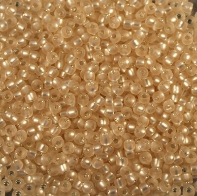 10 g de perles de rocaille Silverlined Champagne Matte F012A taille 11