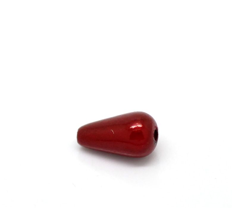 15 perles miracles goutte 10 x 6 mm rouges