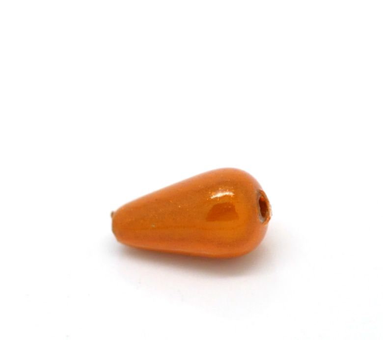 15 perles miracles goutte 10 x 6 mm orange