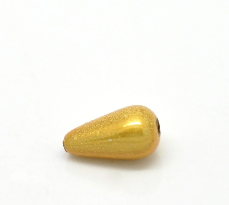 15 perles miracles goutte 10 x 6 mm jaune