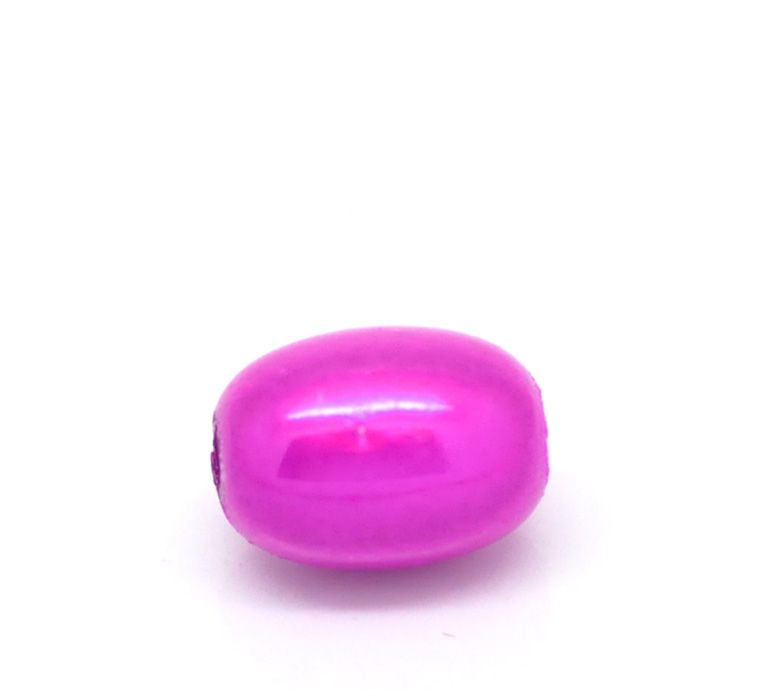 10 perles miracles en forme d'olive 11 x 8 mm fuchsia