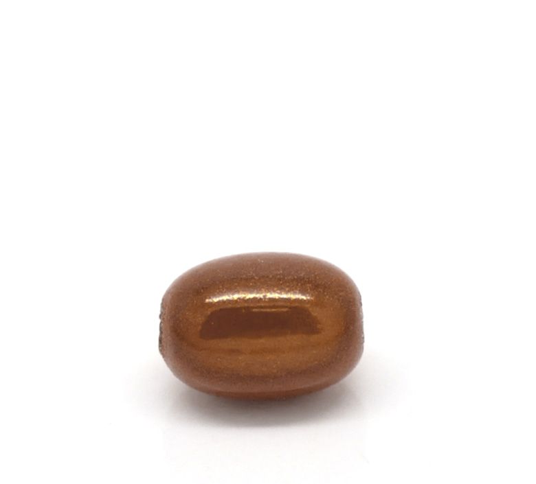 10 perles miracles en forme d'olive 11 x 8 mm marron