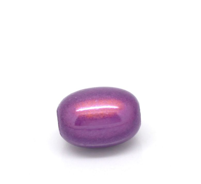 10 perles miracles en forme d'olive 11 x 8 mm violet
