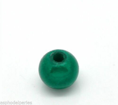 20 perles miracles 8 mm EMERAUDE