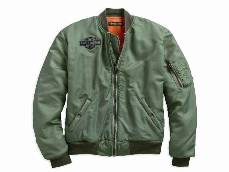 Bomberjacke - Bomberjacke - "Logo" Slim Fit Green