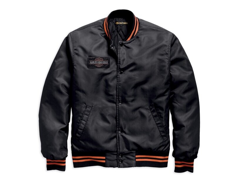 Jacke "Distressed Eagle Slim Fit Bomber" - Black/Orange