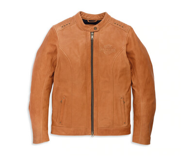 Motorradjacke - Electra Mandarin Collar Studded Leather Jacket - Damen - 97001-22EW
