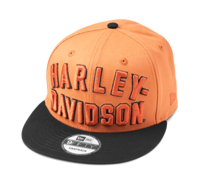 Harley-Davidson Flat Visor Cap Arched H-D 9FIFTY orange/schwarz Men