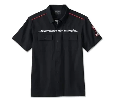 Harley-Davidson Shirt Woven Black Screamin`Eagle