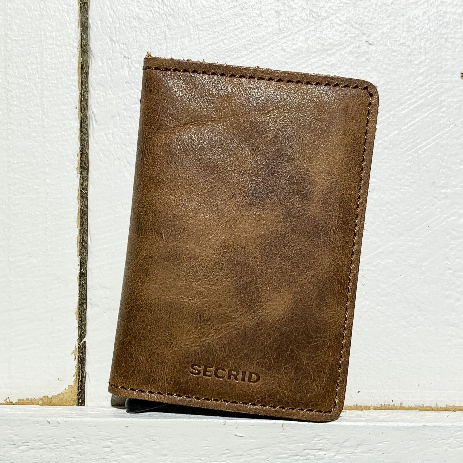 SECRID –  Slimwallet Cognac Silver