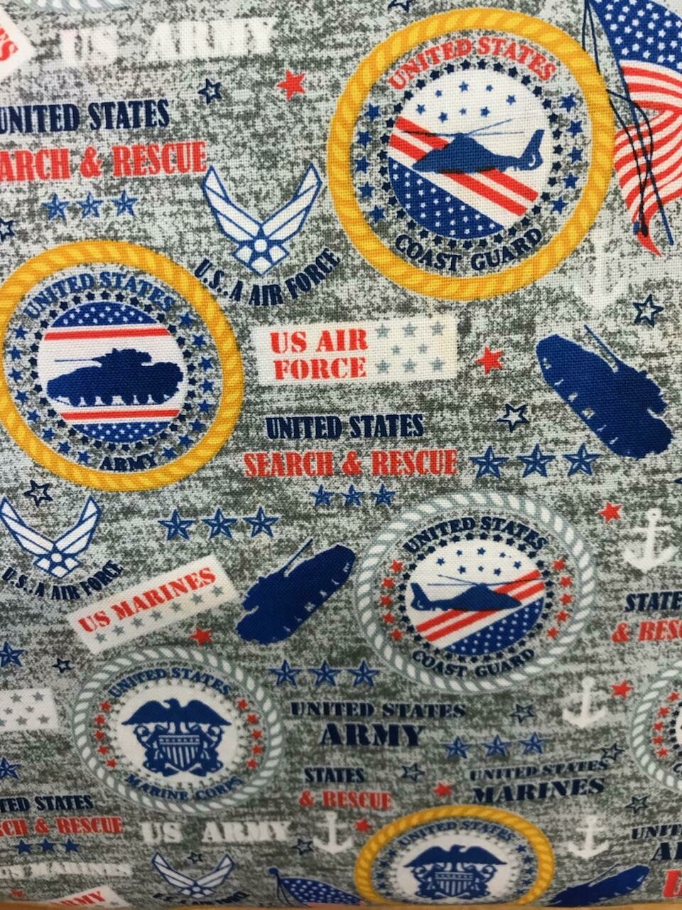 Military Collection Fabric by MDG Classics-Airforce Pattern 03- Price Per Yard