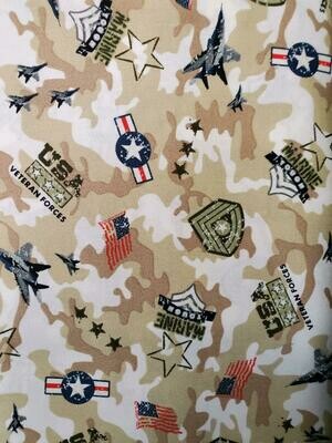 Military Collection Fabric by MDG Classics-Marines Pattern 17- Price Per Yard
