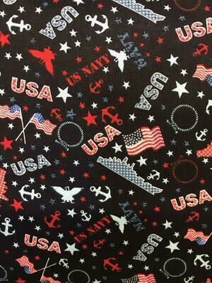 Military Collection Fabric by MDG Classics-Pattern 14- Price Per Yard