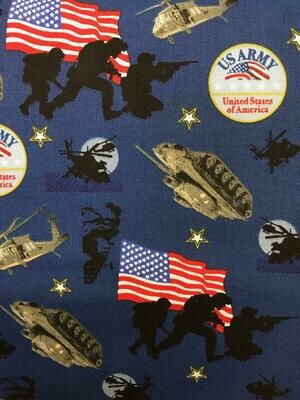 Military Collection Fabric by MDG Classics- Army Pattern 07- Price Per Yard