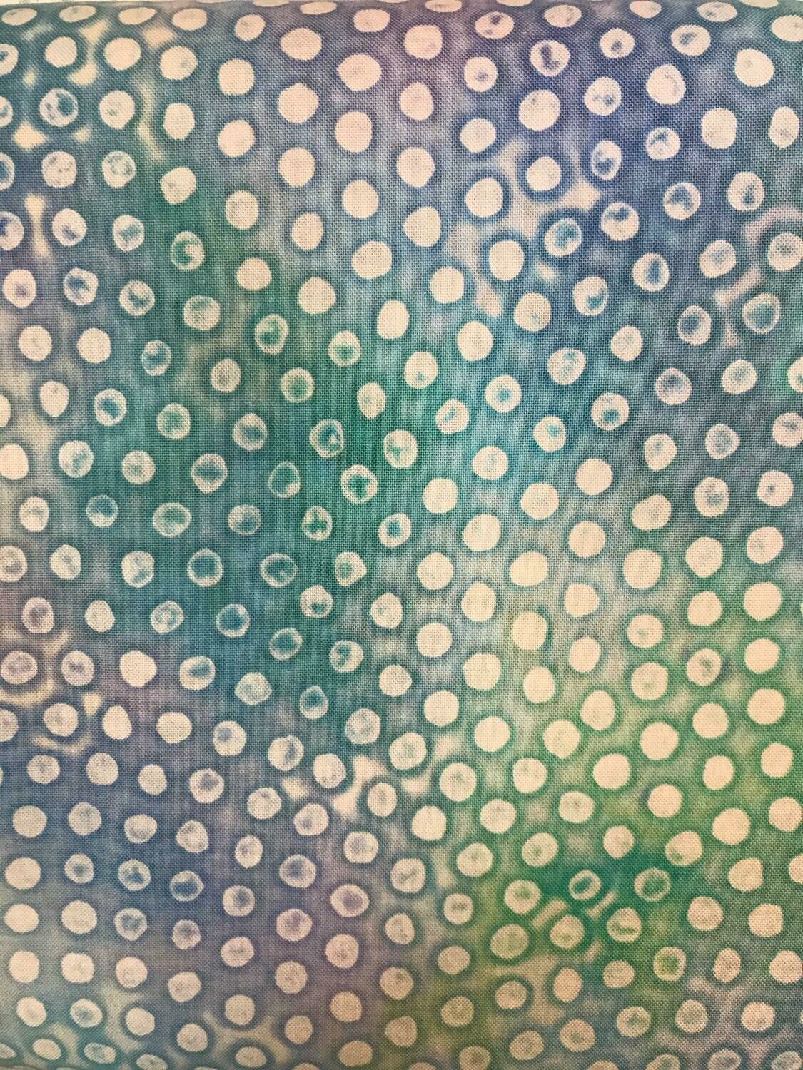Paintbrush Studio Fabric-Freeform Dots-Blue/Green- Price Per Yard