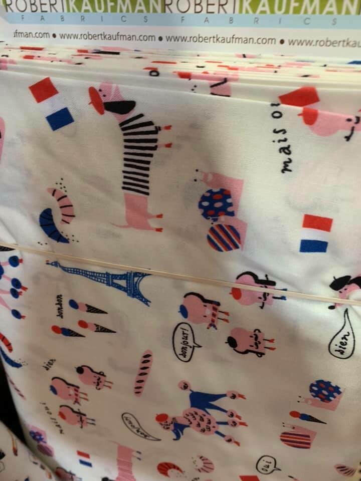 Robert Kaufman-Hello Lucky-French Dog Fabric-Price Per Yard