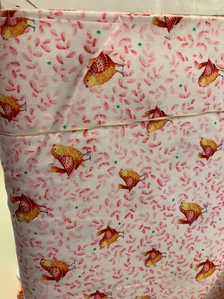QT-Love Grows Here-Bird Fabric-Price Per Yard