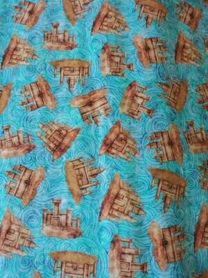 QT Fabrics-Sea Serenade-Sand Castle Fabric