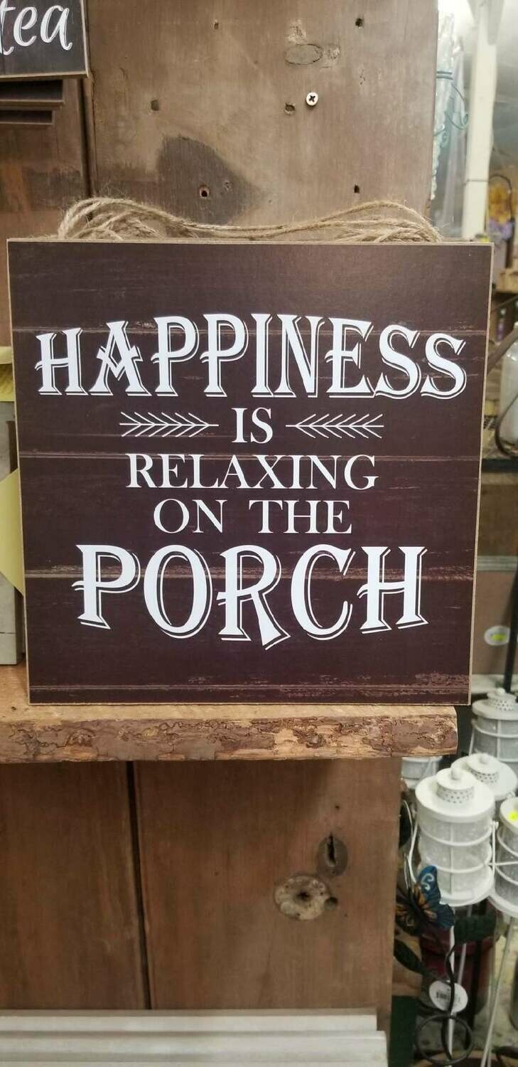 Happiness Porch Sign MDF 6" x 12.5"