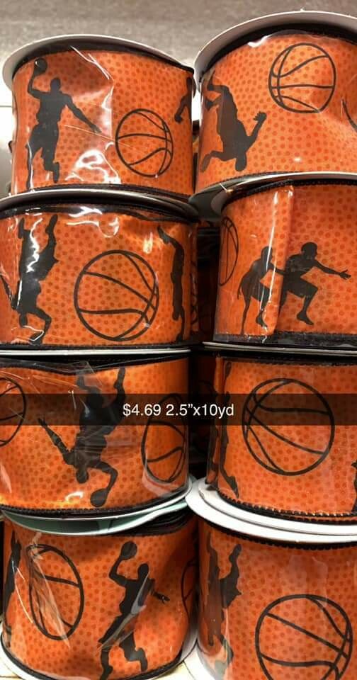 Basketball Ribbon 2.5" x 10 Yards