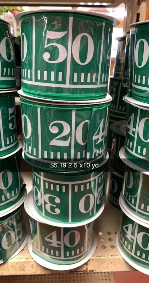Football Field Ribbon 2.5" x 10 Yards