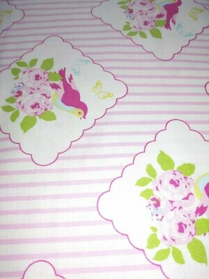 Free Spirit-Tanya Whelan-Zoey's Garden Floral Fabric in Pink-Price Per Yard