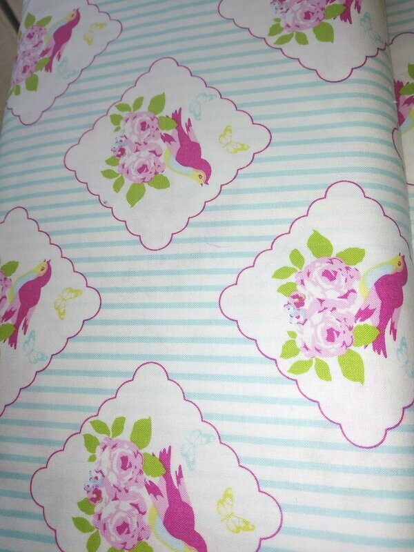 Free Spirit-Tanya Whelan-Zoey's Garden Floral Fabric in Blue - Price Per Yard