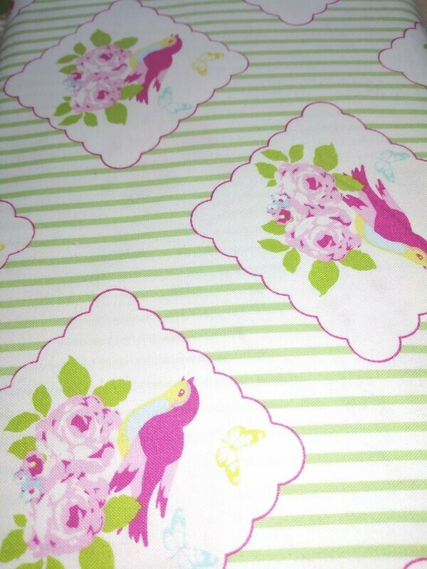 Free Spirit-Tanya Whelan-Zoey's Garden Floral Fabric in Green-Price Per Yard
